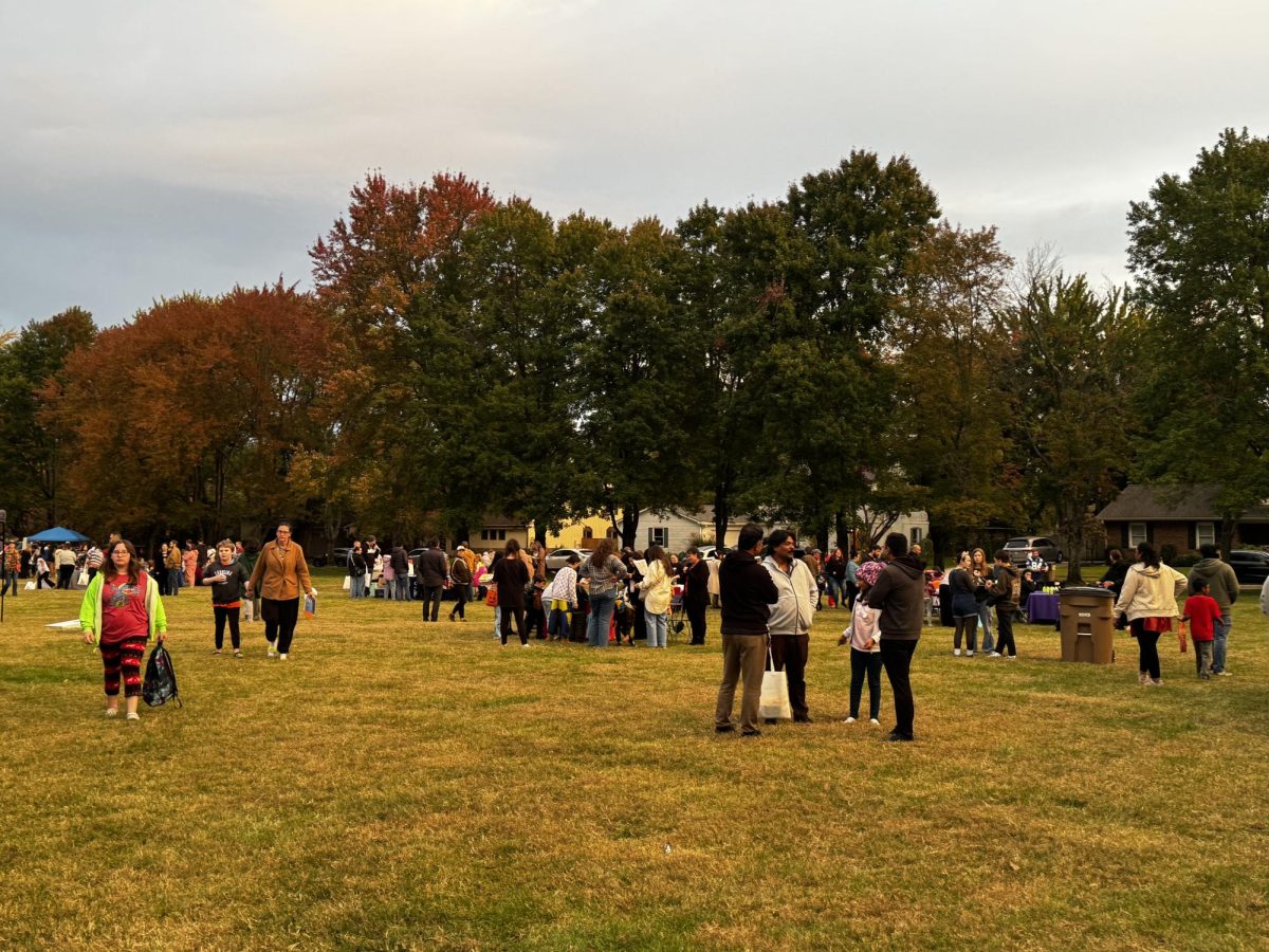 People walk around the Fall Fest at the Lex. 